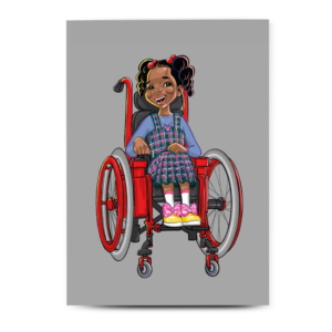 Black Young Girl Using a Wheelchair