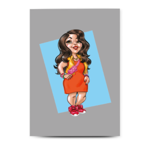 White Adult Female Little Person Illustration
